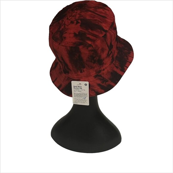 Lululemon Both Ways Reversible Bucket Hat — Black / Red Tie-Dye — NWT - Picture 3 of 4